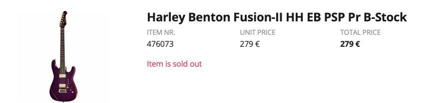 Chitara electrica Harley Benton Fusion-II HH EB PSP Pr