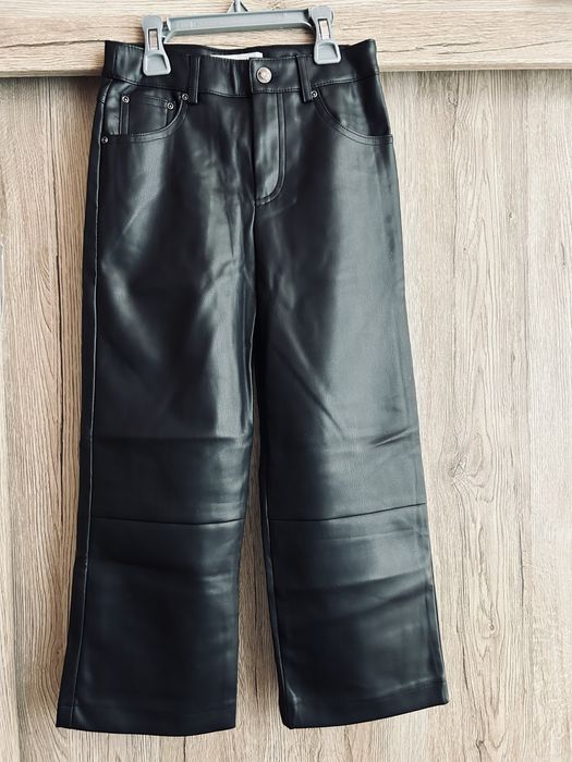 ZARA Нов кожен плътен паталон размер 128
