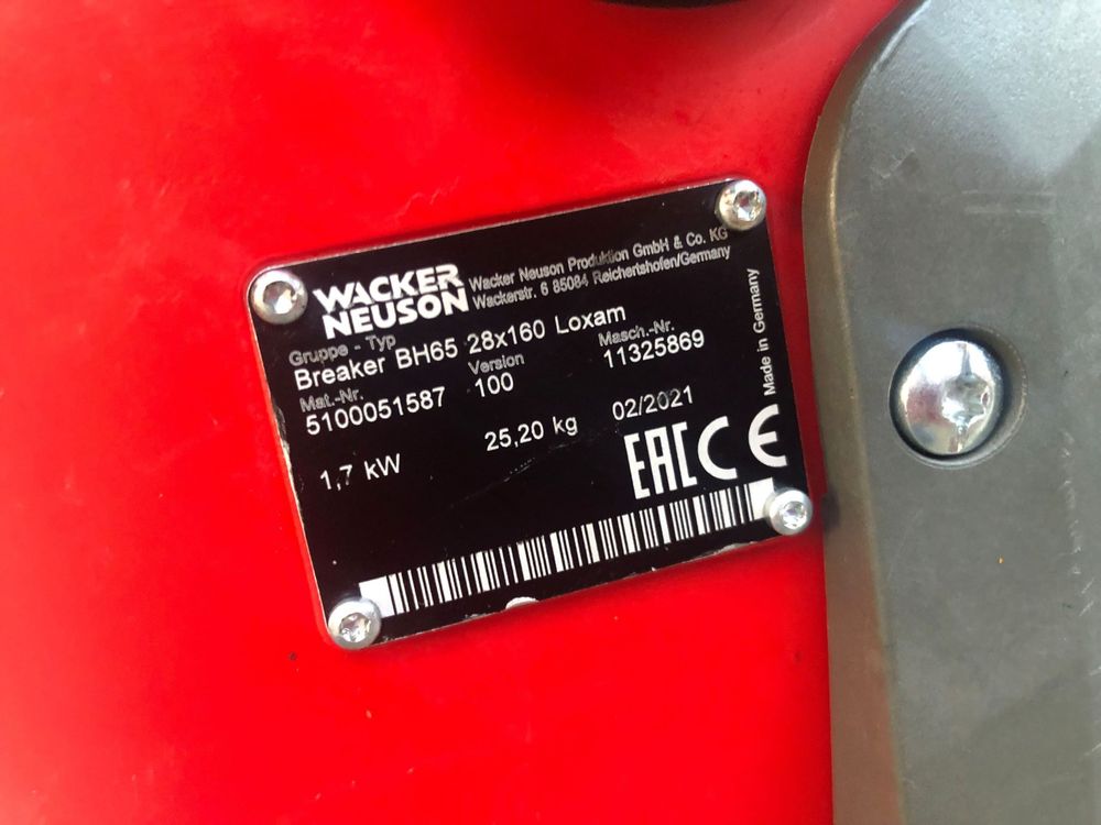 Ciocan Demolator Wacker Neuson BH 65 Fabricatie 2021