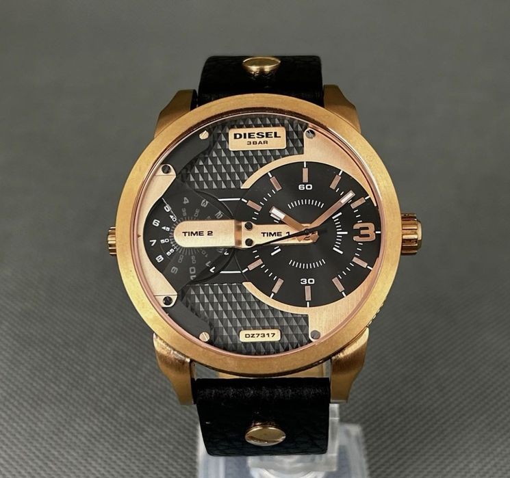 Diesel Mini Daddy DZ-7317 Rose Gold S.Steel Round