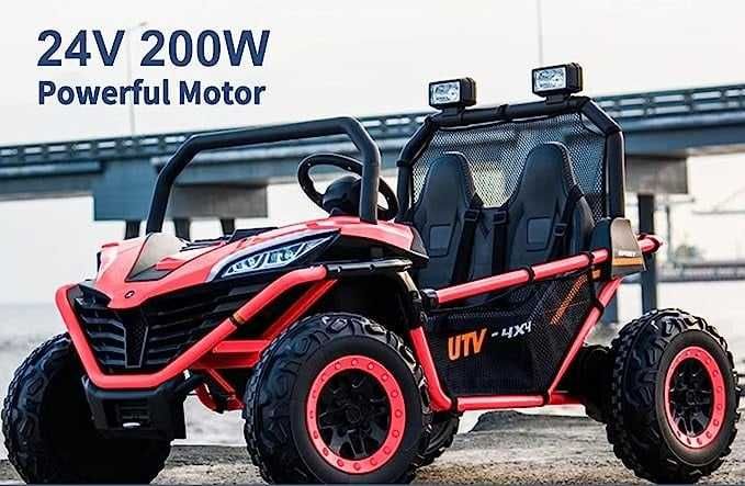 UTV electric pentru 2 copii Dune-Buggy 300W 24V, roti MOI BLACK FRIDAY