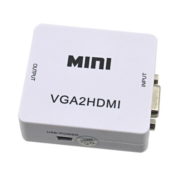 VGA към HDMI преходник с аудио и захранване + Гаранция