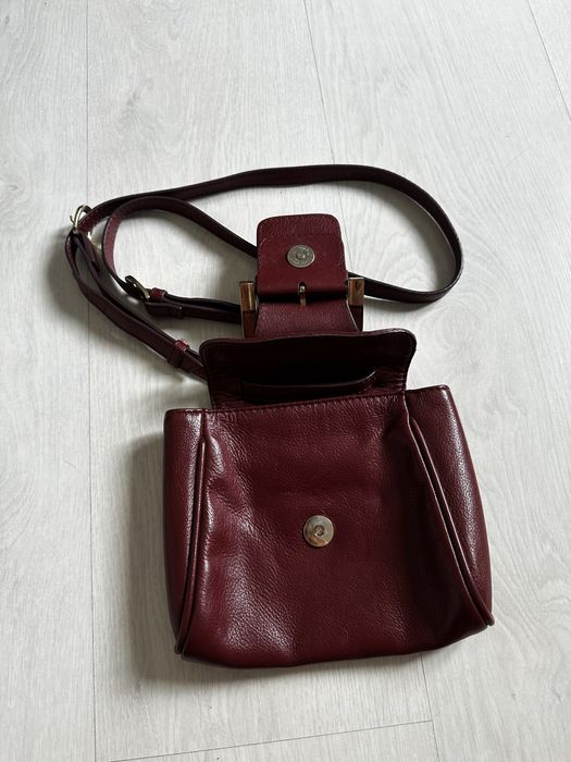 Geanta ZARA piele naturala visiniu