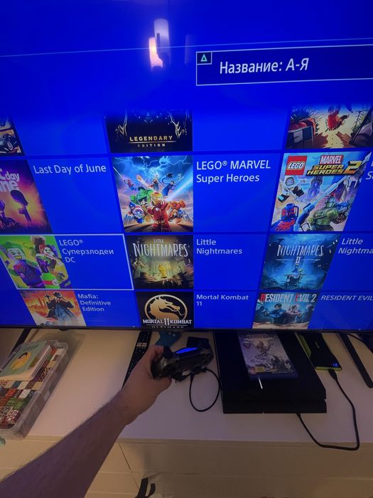 Ps4 2TB, 60 лучших игр. Диск Пс4, 2 геймпада и шнуры