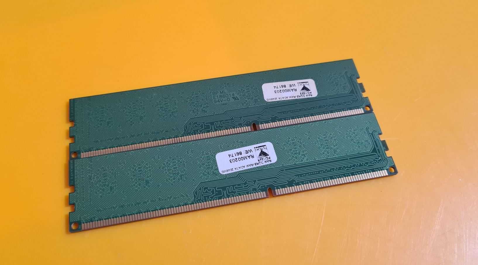 Kit 4GB DDR3 Desktop,PC3-10600,2x2GB,ADATA,1333Mhz,CL9,Single Sided