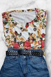 Tricou/ Maieu/ Top floral pixelat