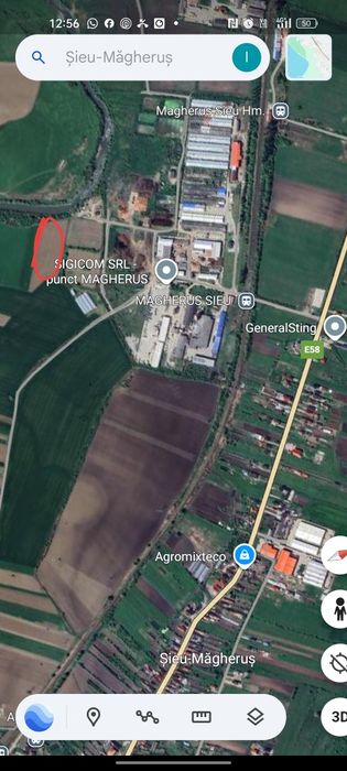 Vând teren extravilan situat in vecinătate  parc industrial  Magheruș