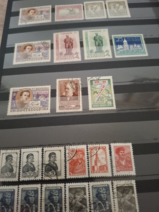 Clasor cu timbre USSR din anii 1958-1970.