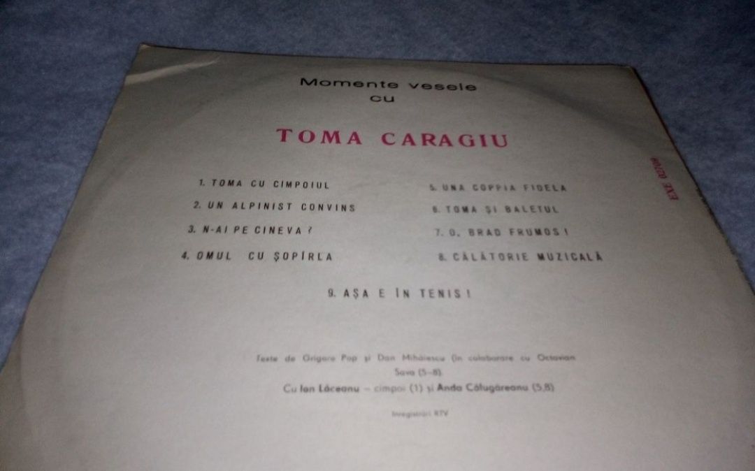 disc -Toma Caragiu
,Tamara Buciuceanu  , Grigore Vasiliu Birlic