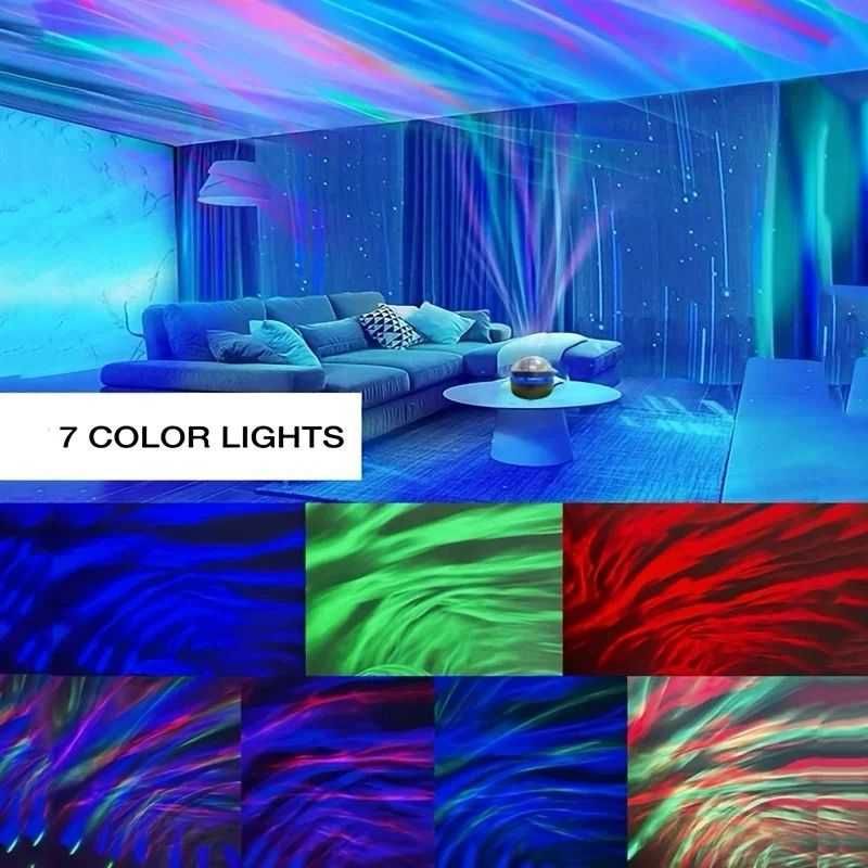 proiector aurora boreală cu modele de 7 culori