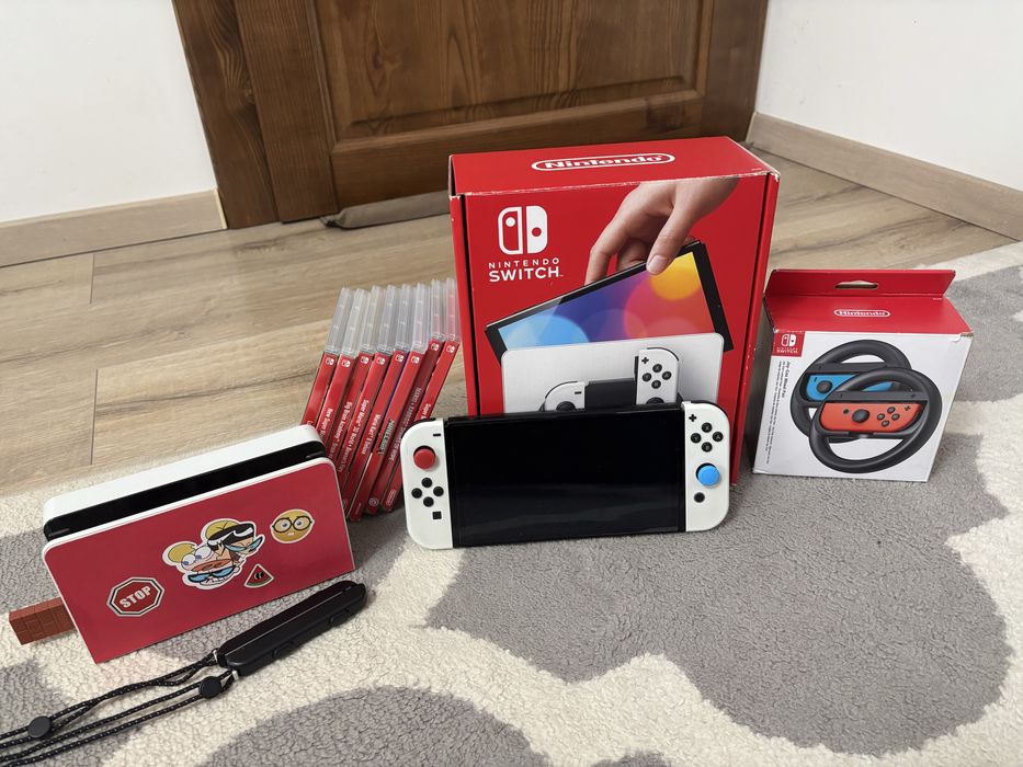 Vand Nitendo Switch OLED + Multe Jocuri Populare