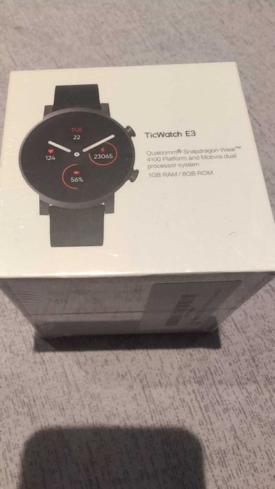 Ceas Smartwatch Mobvoi TicWatch E3, 47 mm, GPS, IP68, Panther Black