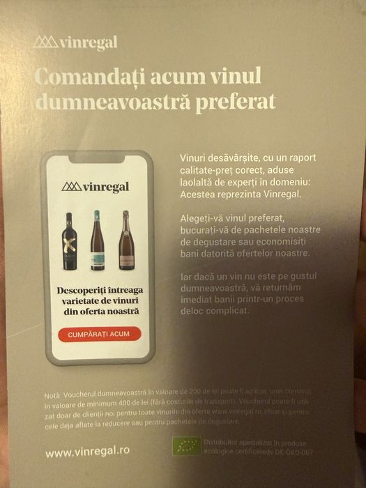 Voucher Vin Regal - 200 lei