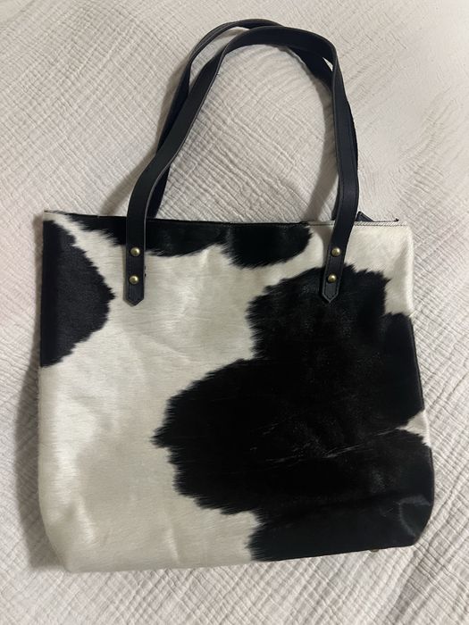 Продам кожаную сумку с мехом