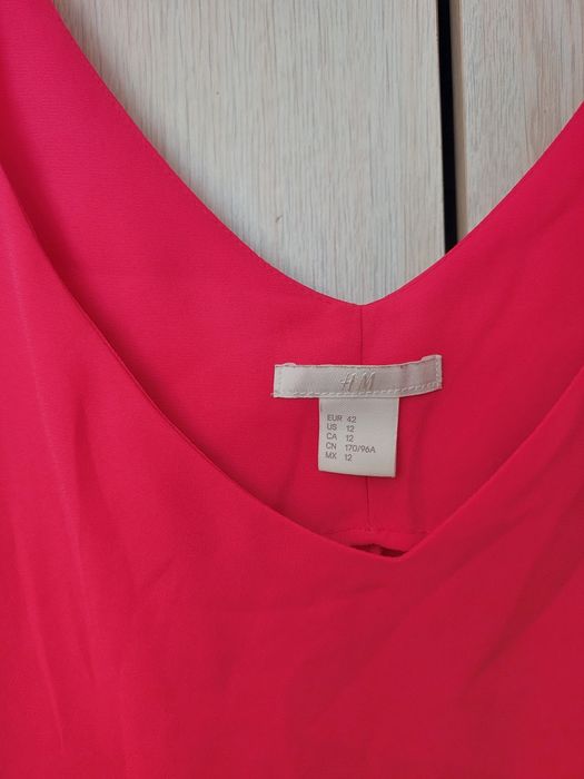 Top roșu H&M, nou, mărimea 42, bretele subțiri