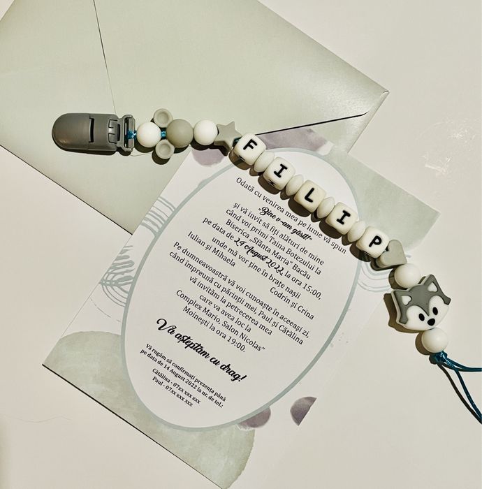 Lanț de suzetă personalizat din silicon