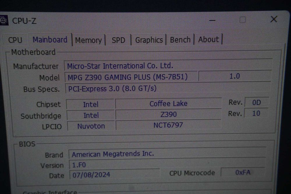Дънна платка дъно MSI Z390 Gaming PLUS - LGA 1151 за 8/9th gen intel
