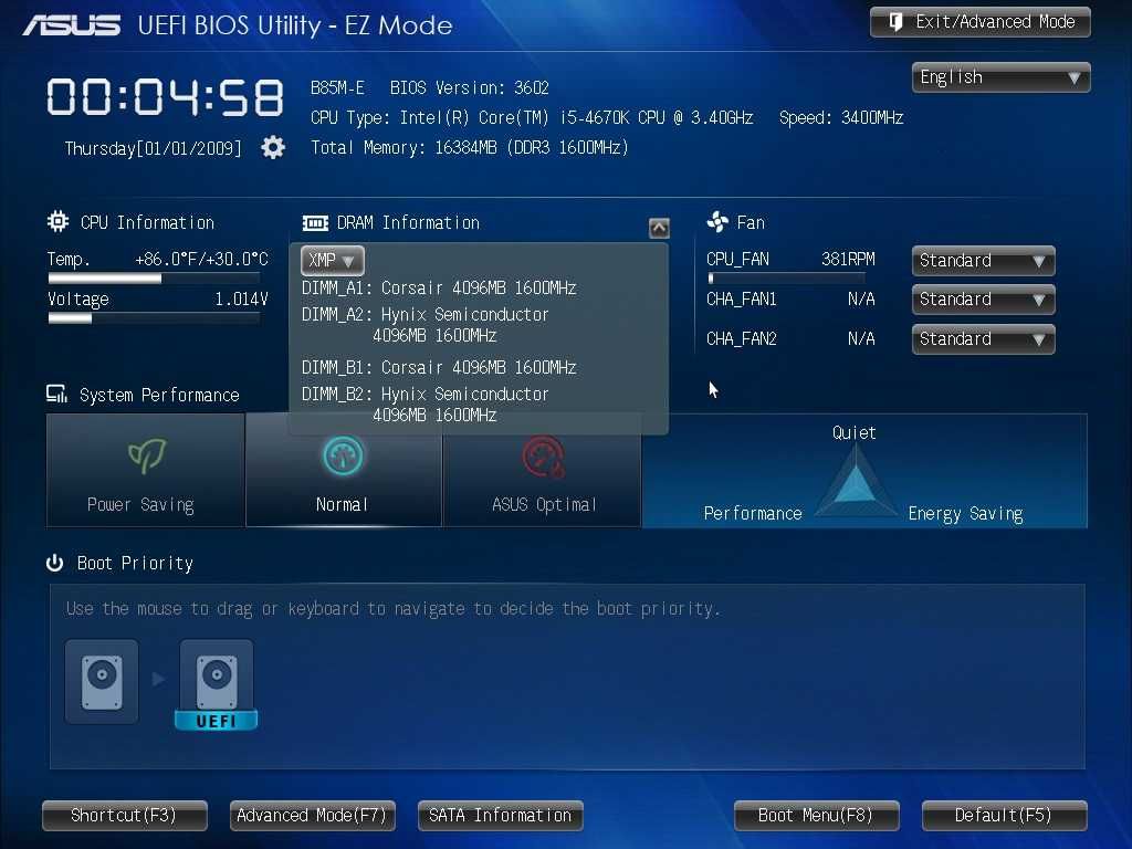 Дъно Дънна платка Asus B85M-E i5 4670K OC 16GB RAM охладител Be Quiet!