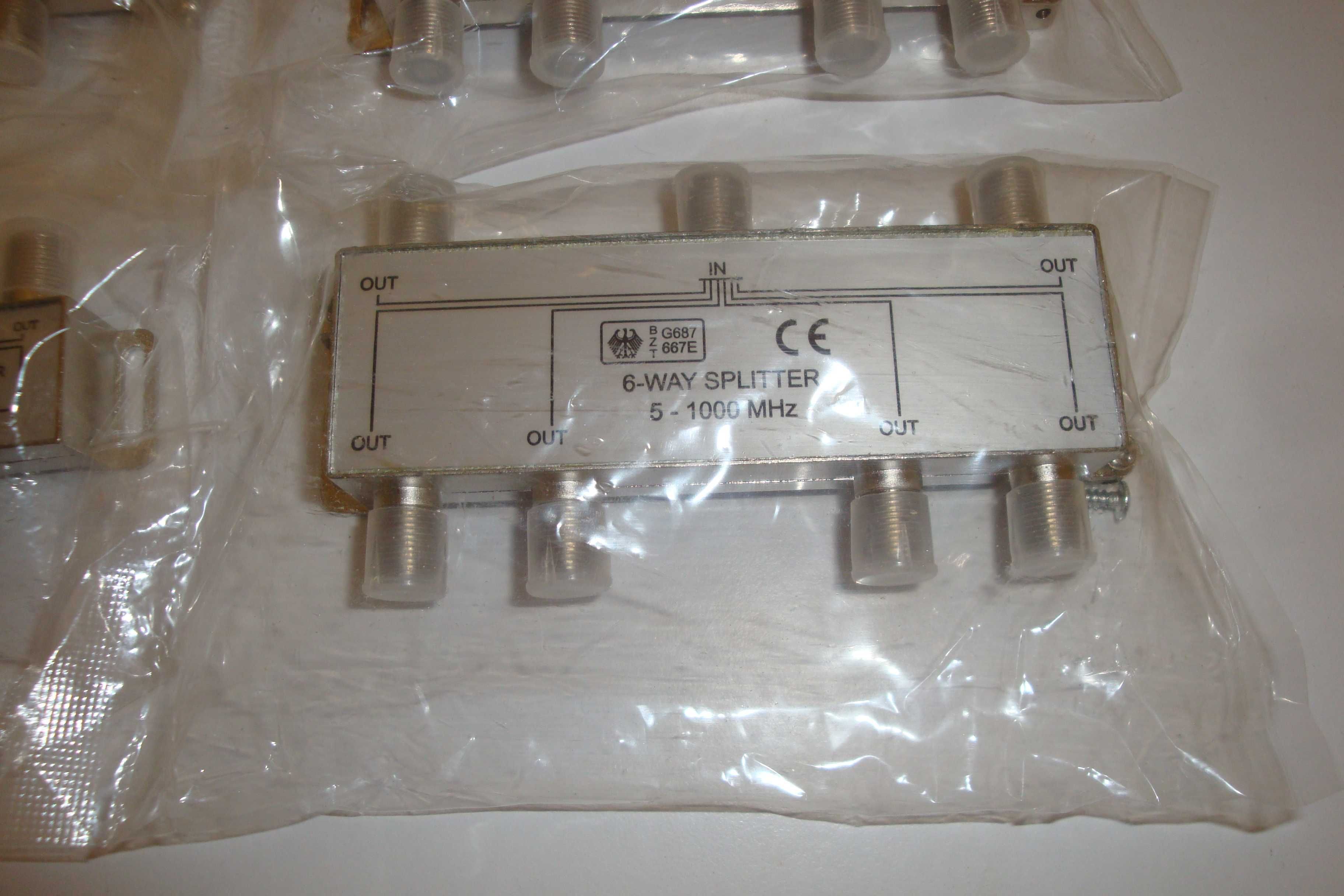 Splitter TV cablu coaxial 3 iesiri 4 iesiri 6 iesiri 5Mhz - 1000 Mhz