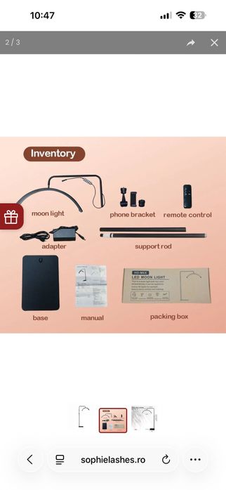 Lampă pentru aplicat extensii gene