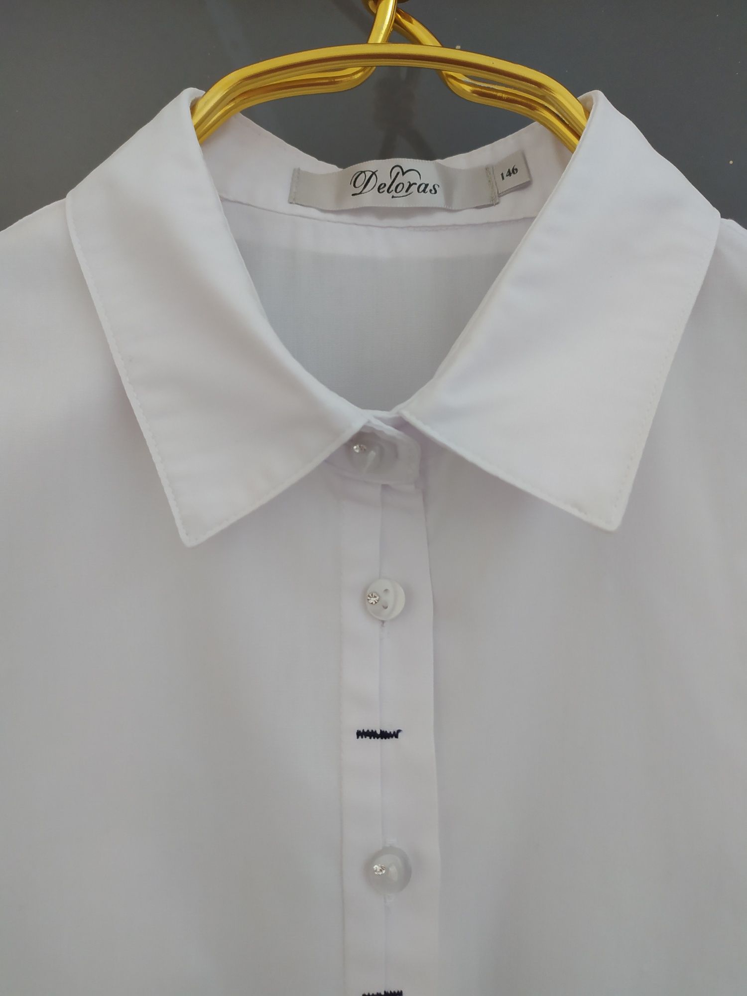 Блузка Deloras 146, поло рубашка140- 146 жилет пиджак галстуки 1,2,3кл