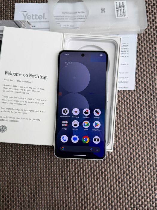 НОВ! 36мес Гар Nothing Phone 3a PRO Лизинг от 23лв/м 12/256gb grey сив