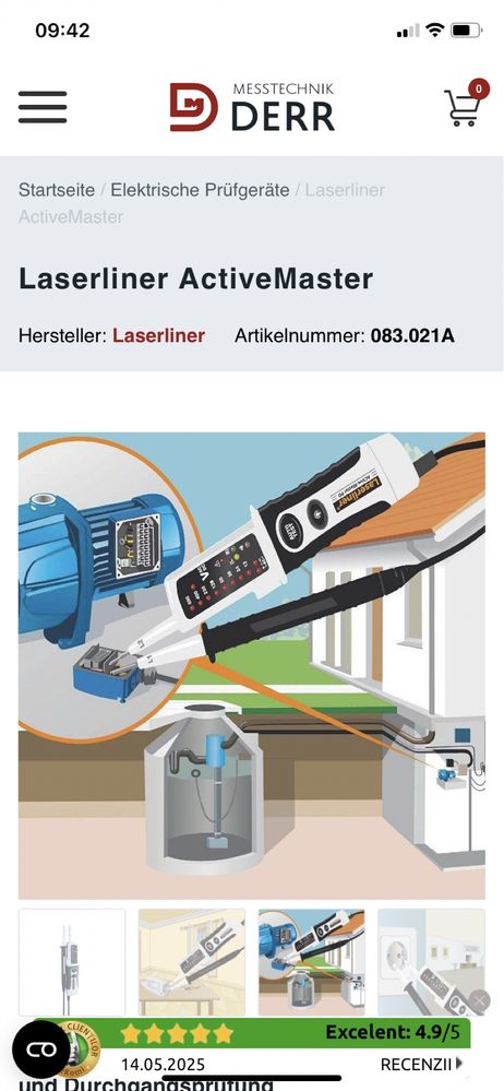 Tester de curent tensiune AC DC  Laserliner ActiveMaster,profesional.