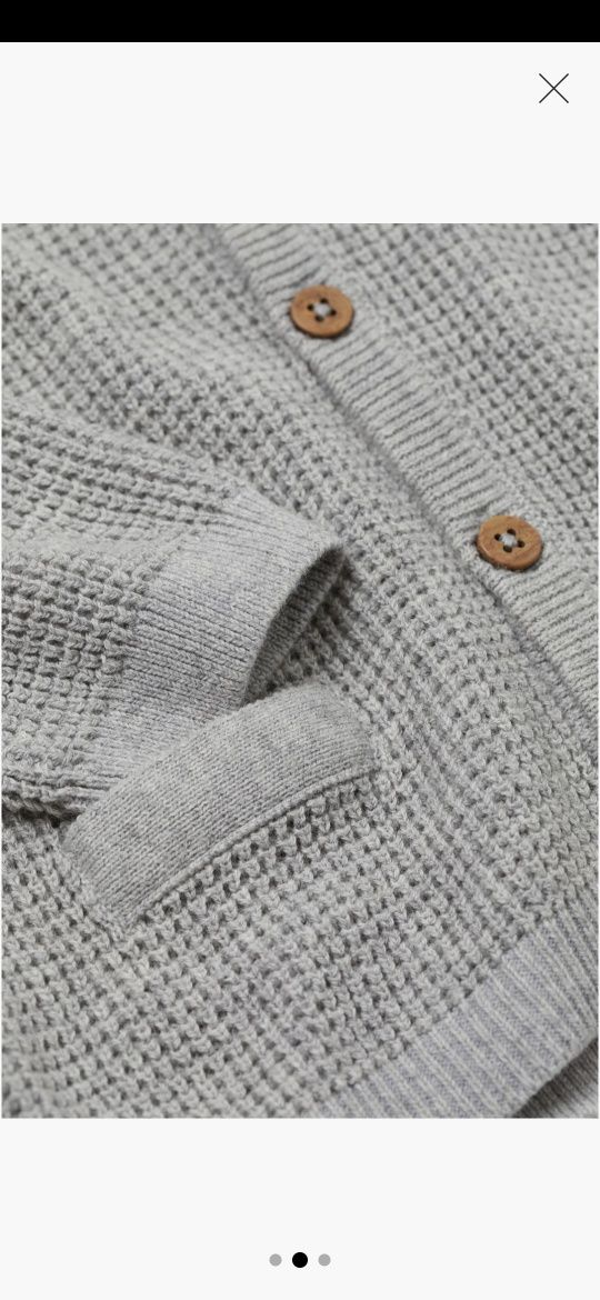 Cardigan tricotat texturat marca H&M pentru bebeluși NOU, mărime 68