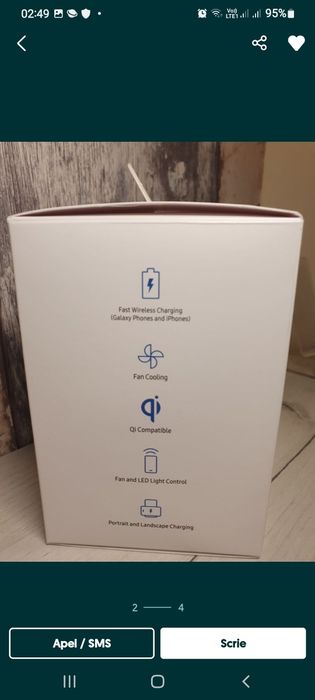 Incarcator wireless samsung black la cutie sigilat nou