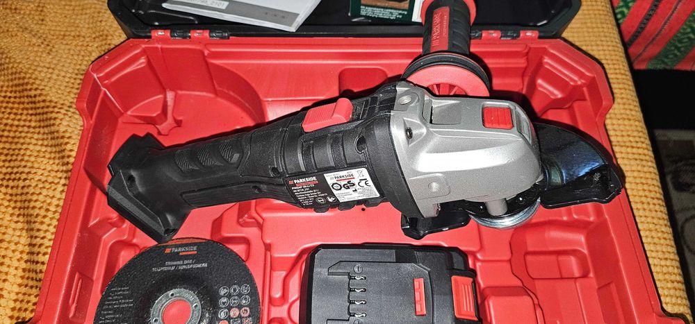 Polizor unghiular,  flex ParkSide, PWSAP 20-Li C3, 20V, 4Ah