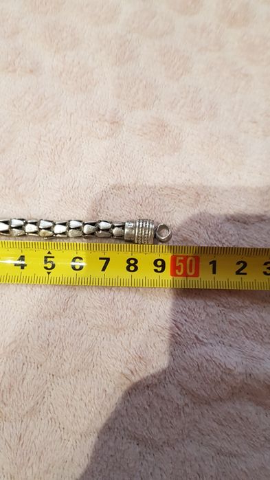 Superb lant argint masiv vintage 925 impletit sarpe,stare foarte buna