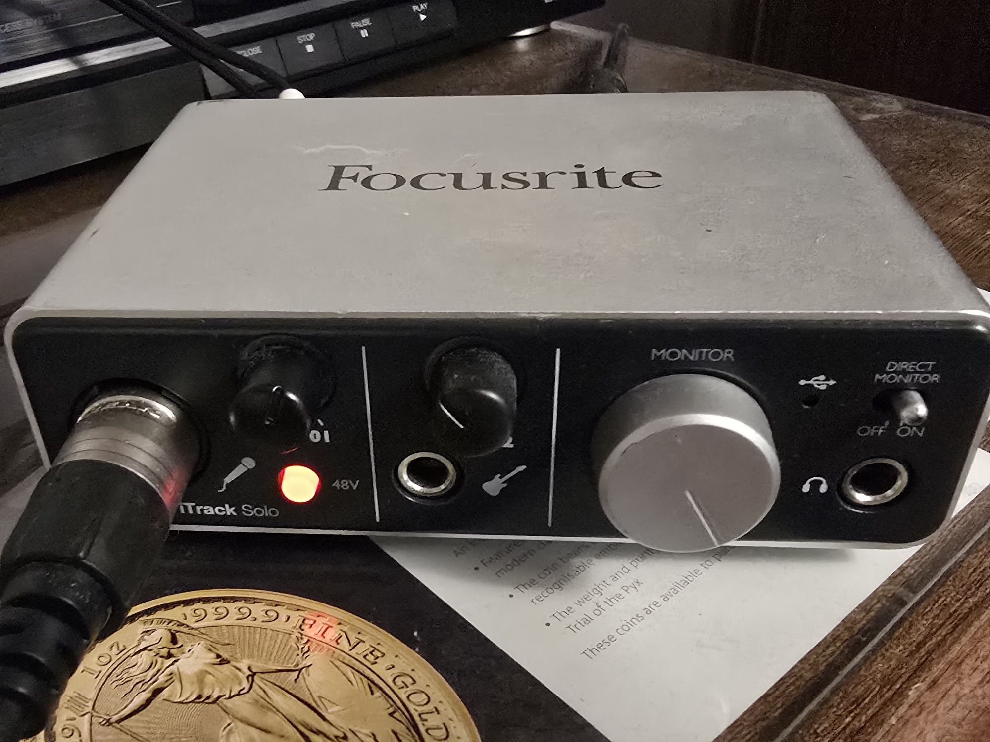 Set studio Placa audio Focusrite iTrack+Microfon iTrack, bonus suport