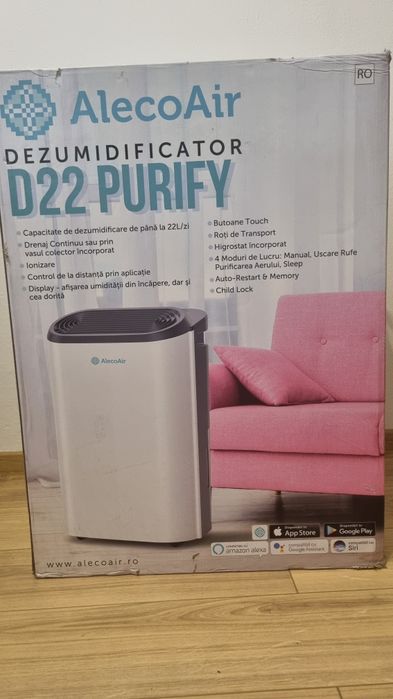 Dezumidificator si purificator cu consum redus de energie AlecoAir D22
