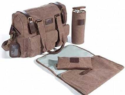 Geanta pentru scutece si accesorii Mamici si bebelusi, Lasig, Maro