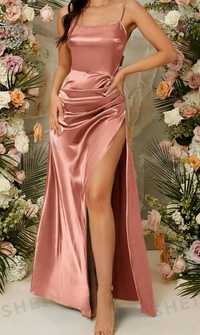 Rochie lunga, dusty pink - marimea XS