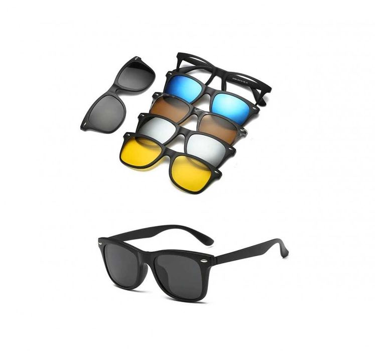 6in1 Ochelari soare condus lentile interschimbabile prindere magnetica