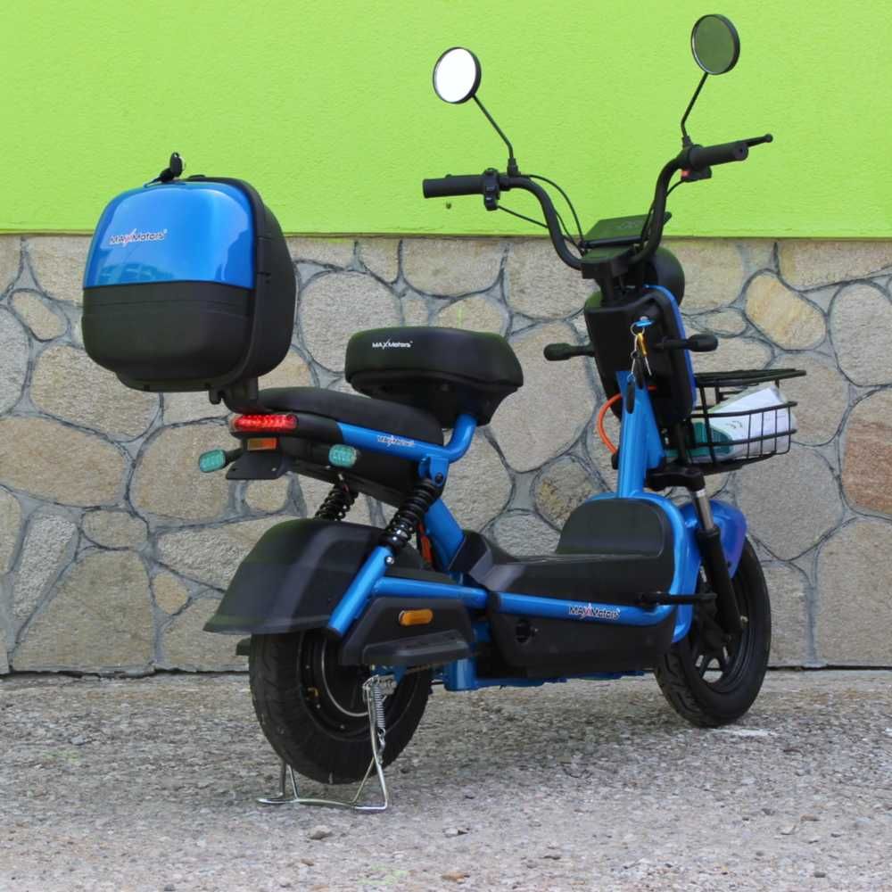 Електрически скутер с педали MaxMotors 500W/48V/15Ah – BLUE