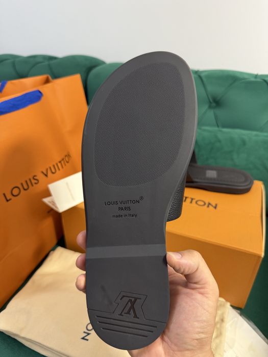 Papuci Louis Vuitton piele naturala Full Box Premium colectie noua