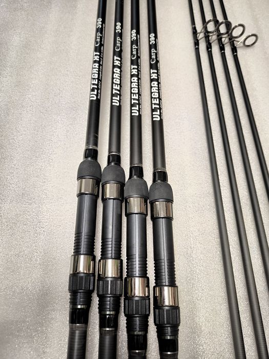 SET 4 Lansete ULTEGRA XT CARP 3.90m,2 tronsoane + 4 Mulinete FL 9000