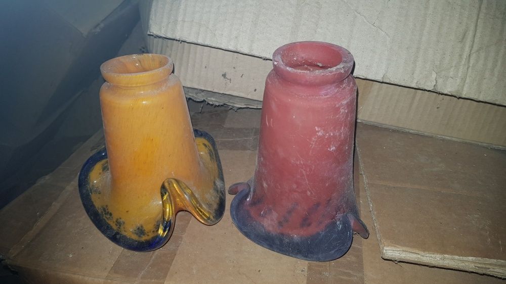 Abajur sticla pt lampa sau candelabru 10 lei bucata