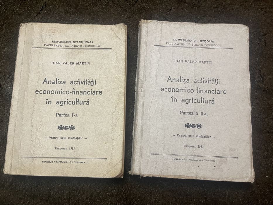 Carti “Analiza activitatii economico-financiare in agricultura”( 1-2)