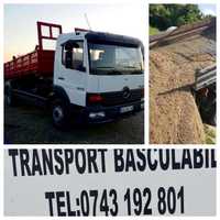 Transport Basculabil 7.5 T(4m3)nisip,sort,piatra,drenaj,pamant