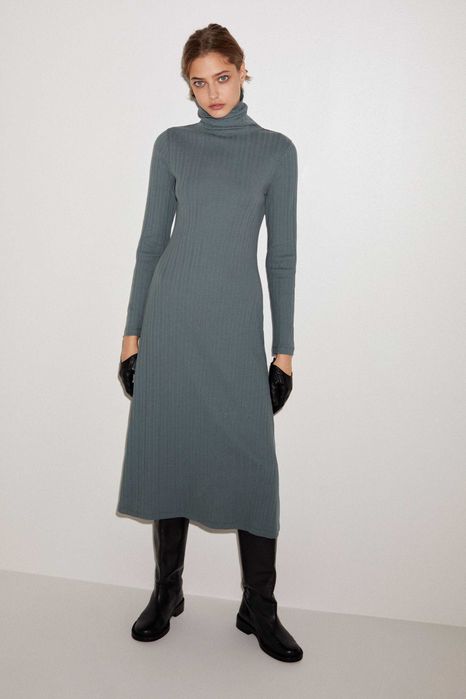 Нова рипсена рокля ZARA