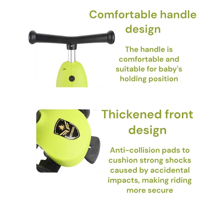 Trotineta 2in1 transformabila in tricicleta,ajustare3 dimensiuni,verde