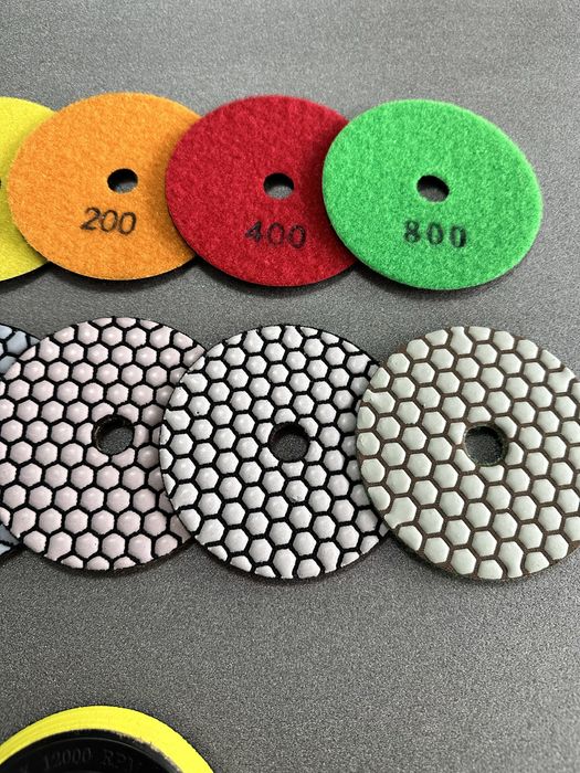 Диск диамантен за шлайфане на гранит, мрамор, камък с велкро 100мм