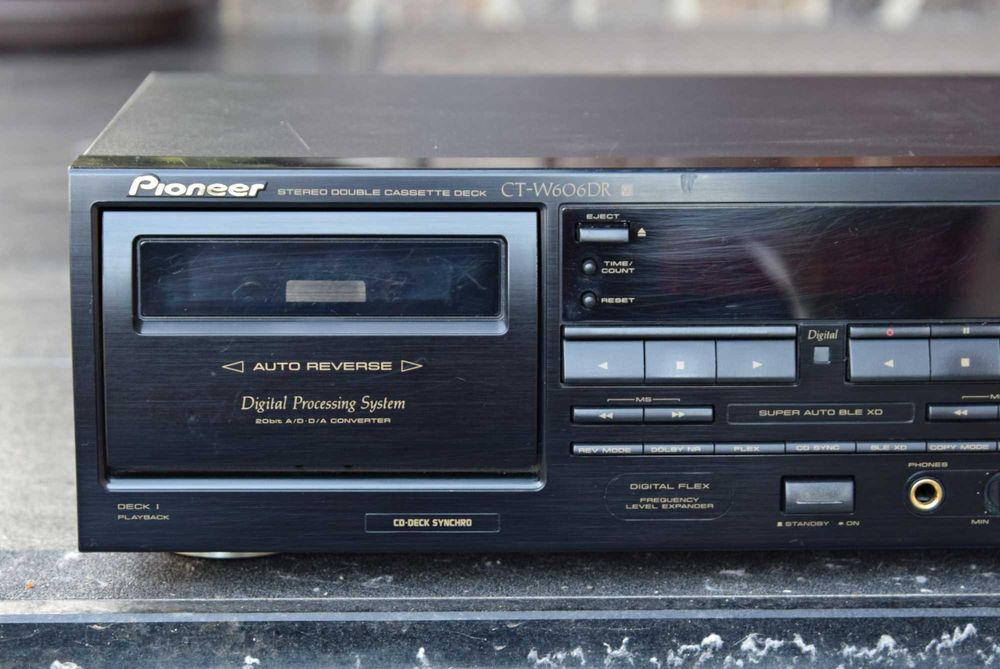 Deck Pioneer CT-W606DR, dublu deck, casetofon
