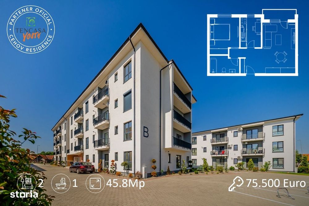 Apartament modern 2 camere – etaj 2, Grădiște | Predare in decembrie