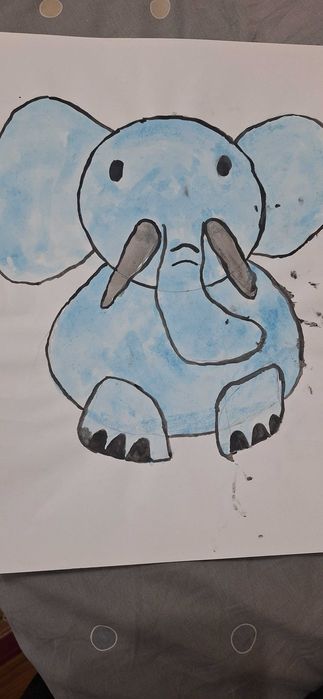 Рисунок милого слоноки(я сам нарисовал)