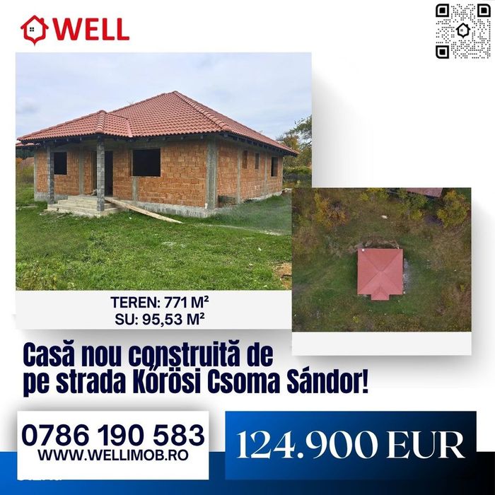 Casă nou construită de vânzare în Covasna, pe str Kőrösi Csoma Sándor!