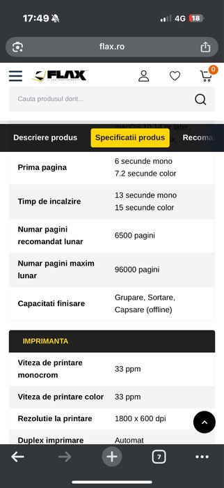 Imprimanta Multifunctional Laser Color Develop Ineo+ 3321i